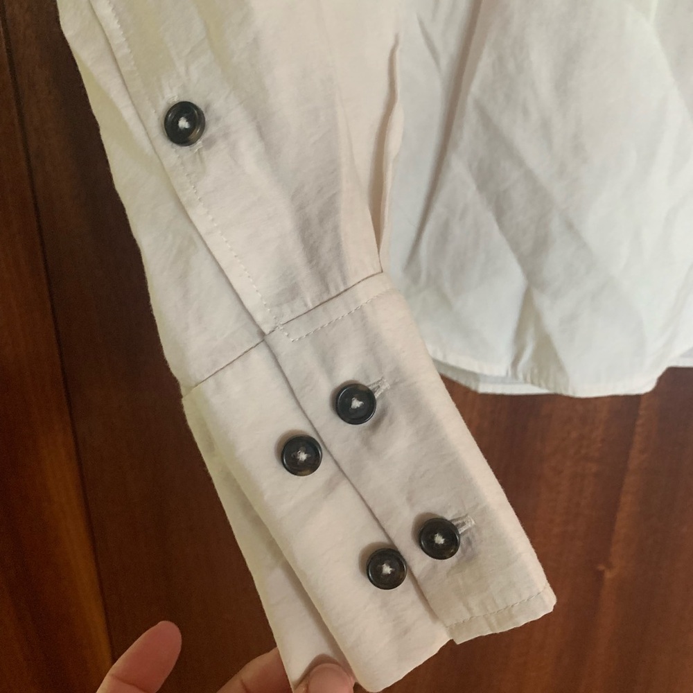 COS Cream Button-Up Shirt - Picture 5 of 9